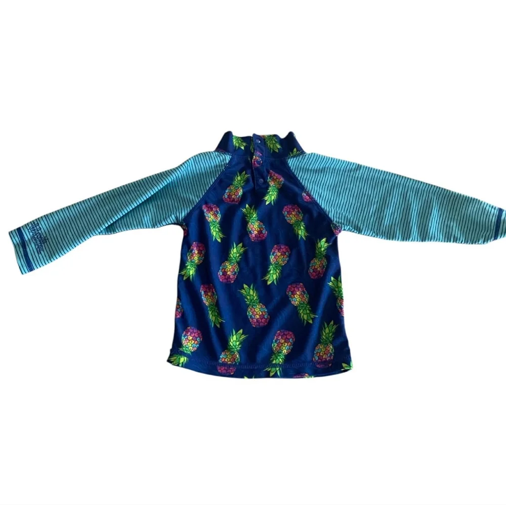 UV SKINZ Tropical Pineapple Rash‎ Guard 2T Vibrant Coastal Nautical Swim